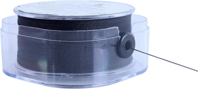 KONMAY 0.4mm Black Nylon String with Case for Bracelets,163 Yards Thin Braided Nylon Satin Cord for Jewelry Making, Beading,Chinese Knotting, Kumihimo, Macramé - Image 4